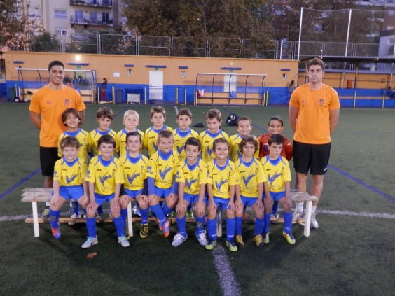 Maxi Villalba con su equipo Prebenjamin B
