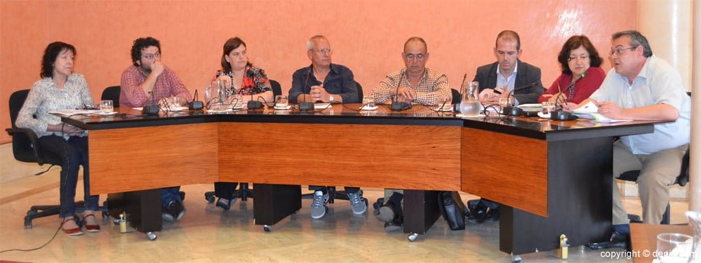 El PSOE en el pleno extraordinario de Dénia