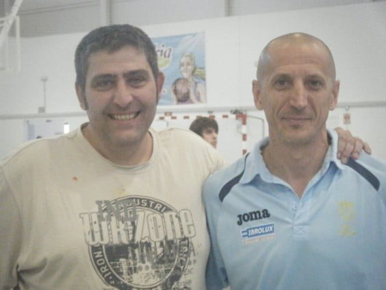 Juan Luis Pérez y Rafa Termis dos leyendas del baloncesto dianense