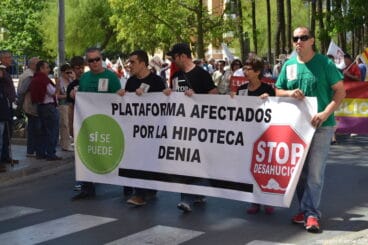 La PAH en la manifestación del Día del trabajo en Dénia