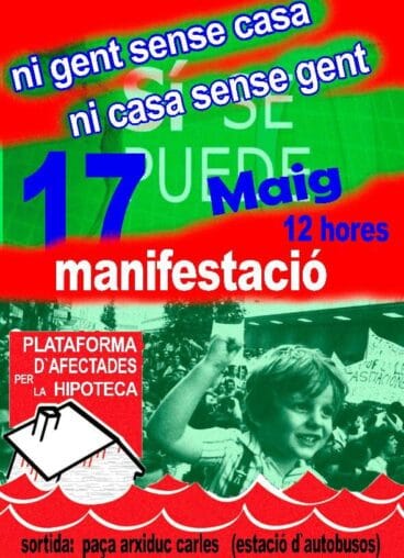 Manifestación del 17 de mayo en Dénia