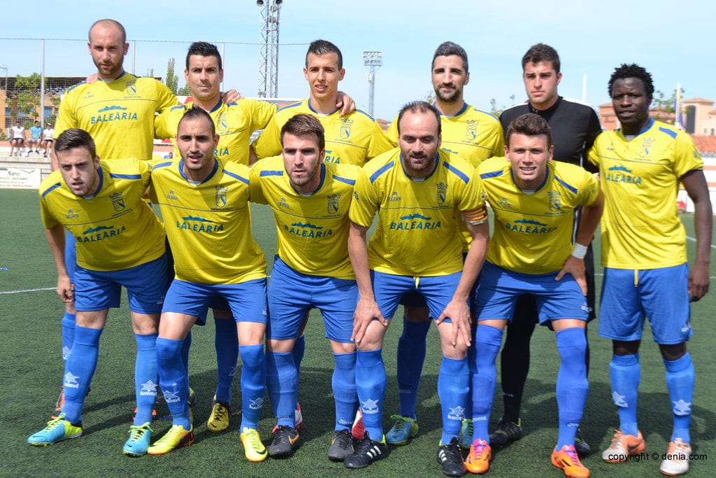 Once inicial de CD. Dénia ante la UD. Sueca