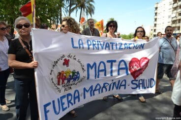 Representantes de la Plataforma en Defensa de la Salud Pública de la Marina Alta