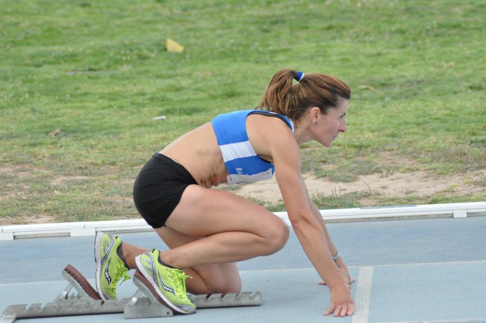 Mayca Sala en los tacos de salida