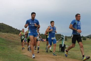 Roberto Soto y Carlos Grimalt en la zona de tierra
