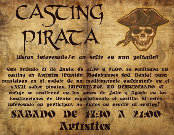Un grupo de jóvenes busca actores para el rodaje de una película pirata en Dénia