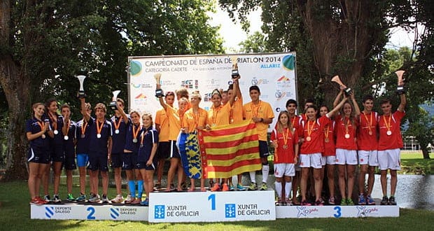 Selección Valenciana en el podium