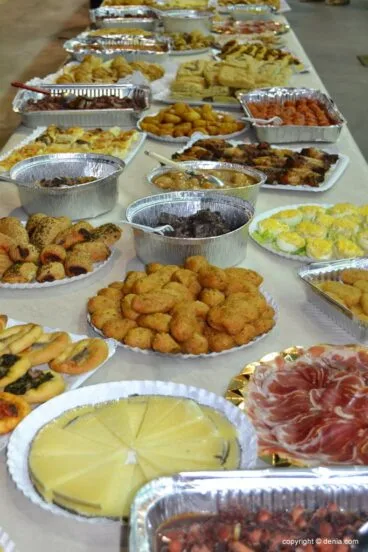 Platos de la Cena de Asociaciones de Dénia