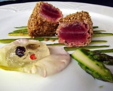 Atún con Gele de gin Tonic