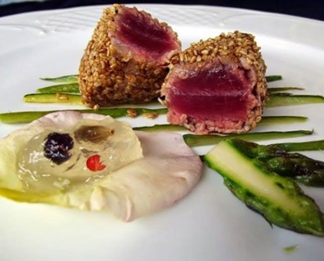 Atún con Gele de gin Tonic