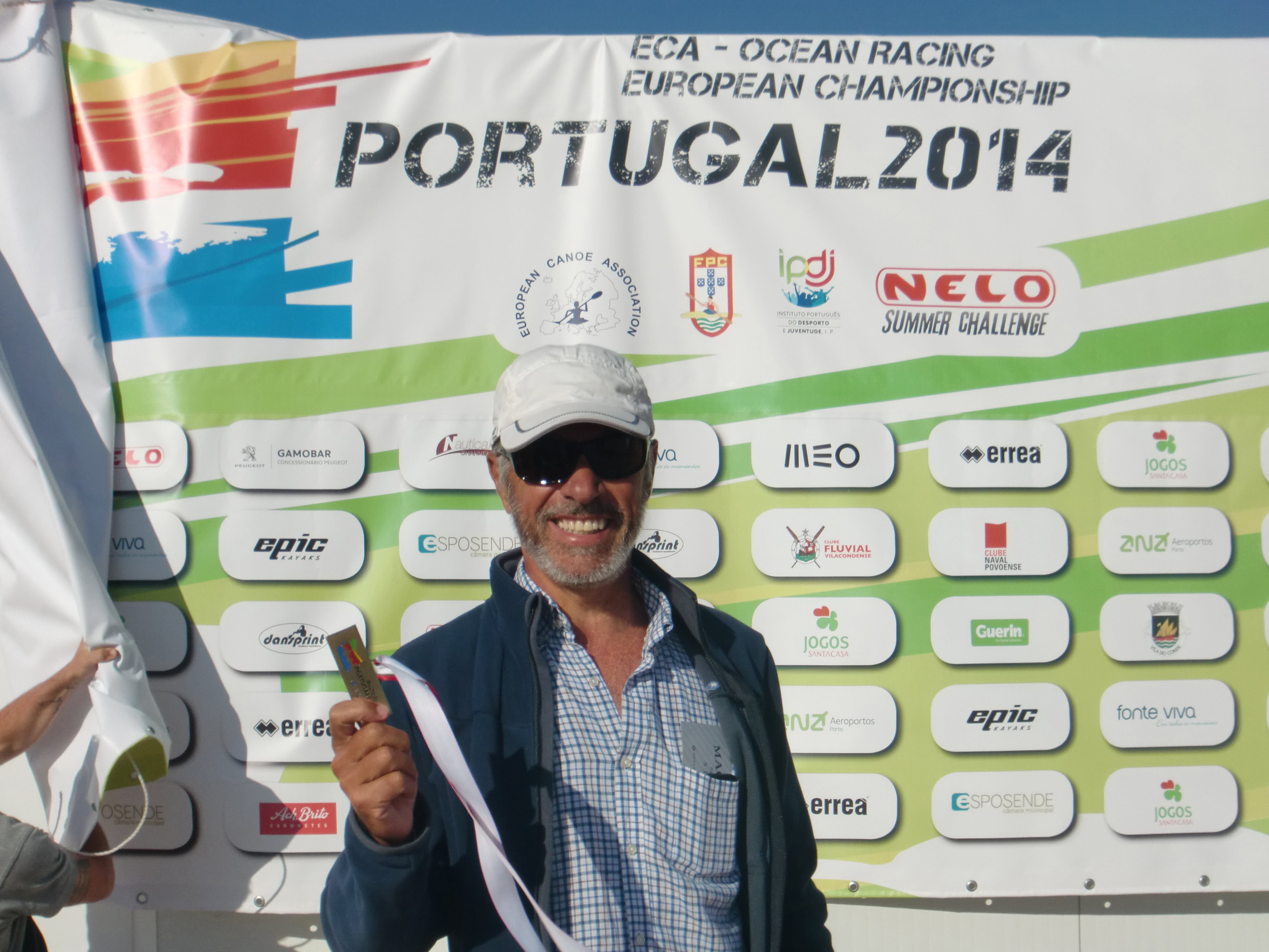 Juan Carlos Pérez en el podium de Portugal