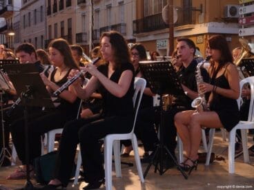 La Banda de dénia en el concierto de música festera