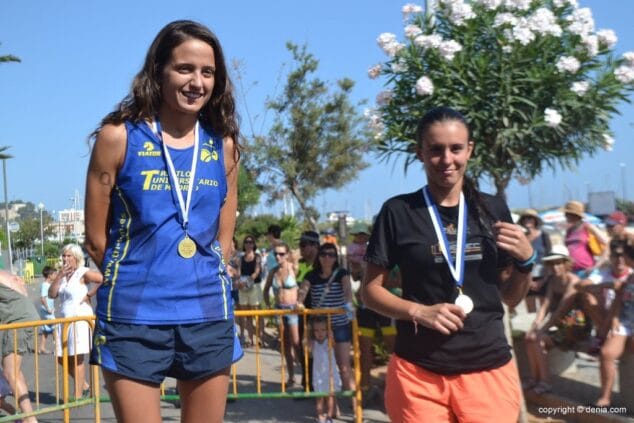 Jesús Gomar fue el vencedor del I Acuatlón de Dénia 16 Nieves de Antón y Miriam Roselló