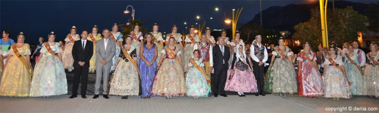 Presentación Falleras Mayores Dénia 2015 - Cortes de honor con Valencia y Alicante