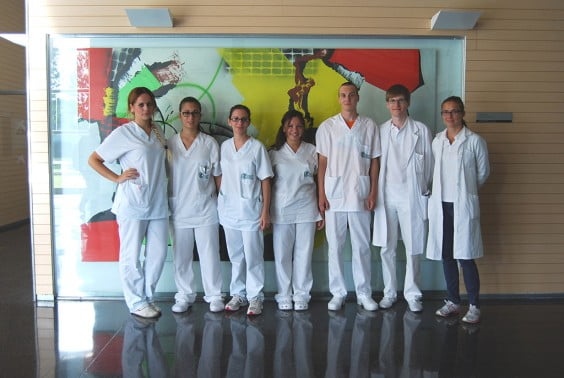 Estudiantes europeos en el Hospital de Dénia