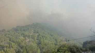 Fuego en el Montgó
