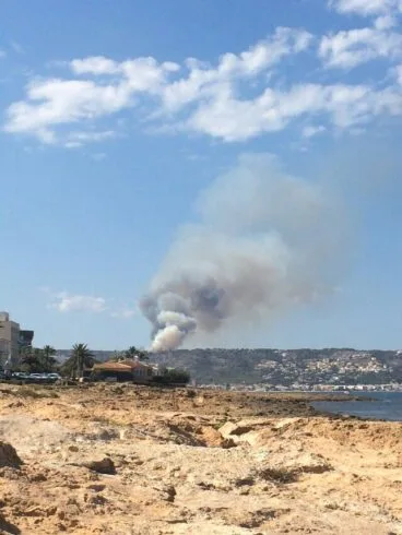 Incendio en el Montgó
