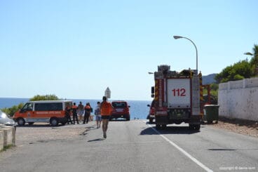 Incendio en el Parque Natural del Montgó – final de Les Rotes