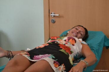 Marcela Server en la donación de sangre