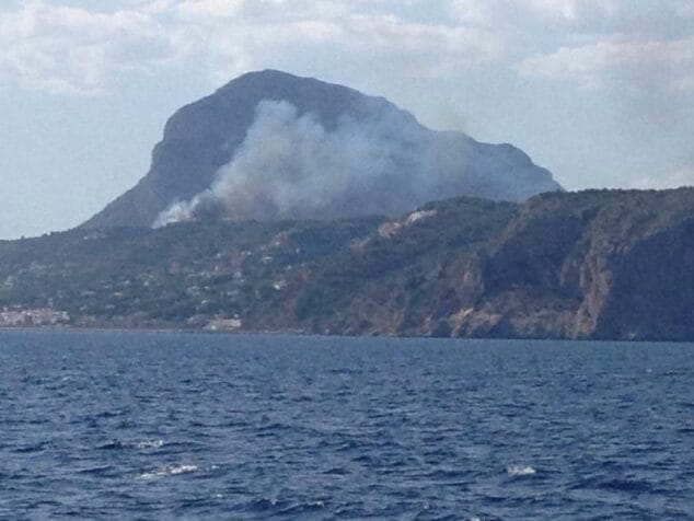 Un incendio en Jávea