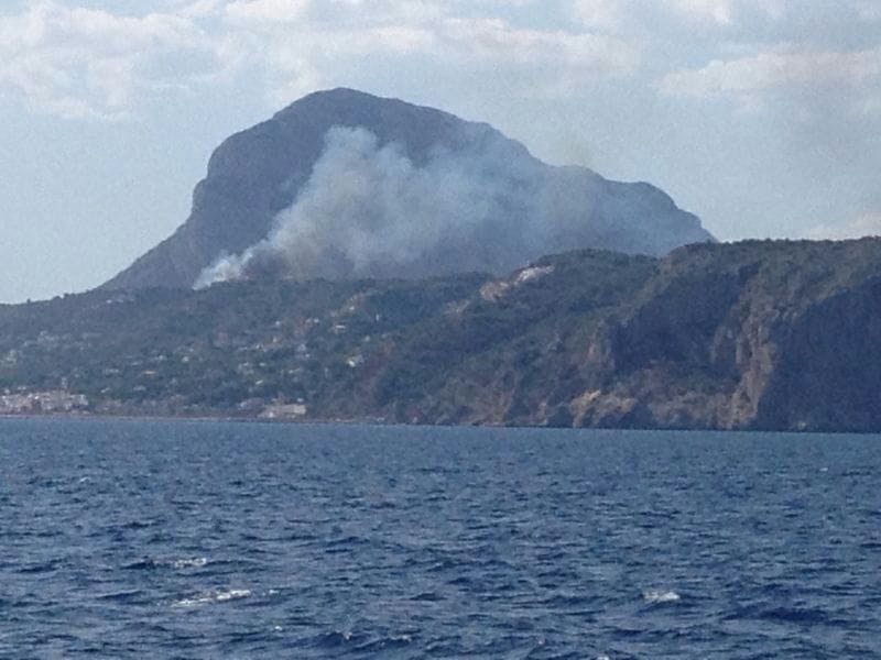 Un incendio en Jávea