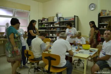 Usuarios de Aprosdeco en un taller