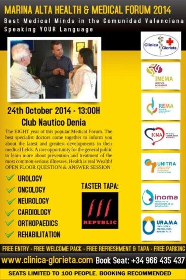 Cartel en Inglés del Foro de Salud