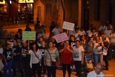 Pancartas en la manifestación