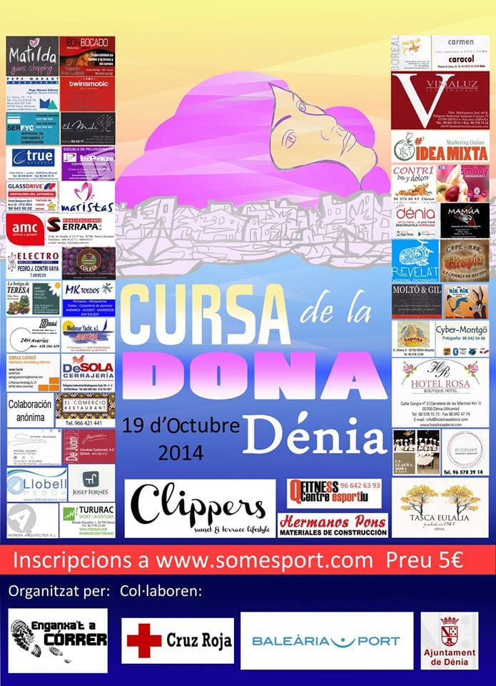 cartel anunciador cursa de la dona