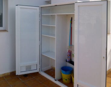 Armario de aluminio abierto Aluvent