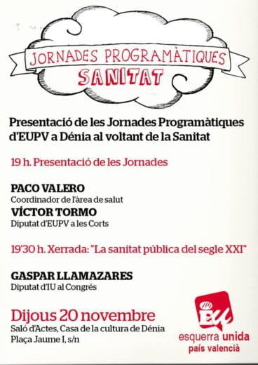 Cartel anunciador de las Jornadas Programáticas de Sanidad
