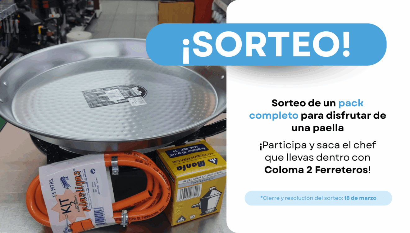 Sorteo Pack de paella en Coloma 2 Ferreteros