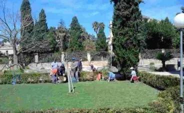 Alumnos de un taller de jardineria de Creama