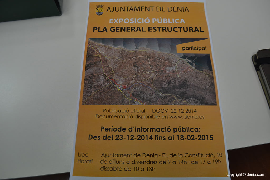 Cartel de la exposición pública del Plan Estructural