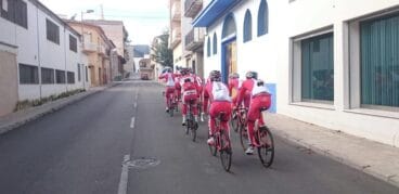 El Katusha y el Rolser José Jorro en pleno entrenamiento