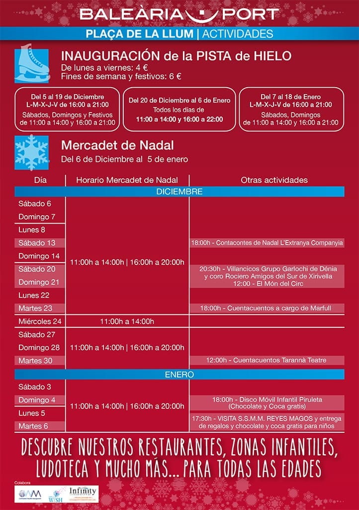 Programación navideña en Baleària Port