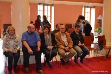 Vicent Grimalt junto a portavoces del resto de grupos