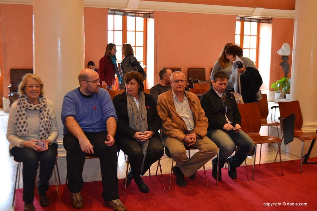 Vicent Grimalt junto a portavoces del resto de grupos