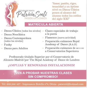 Nuevo Curso Estudio de Danza Patricia Sentí