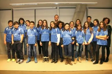 Atletas de la Escuela del Baleària Diànium