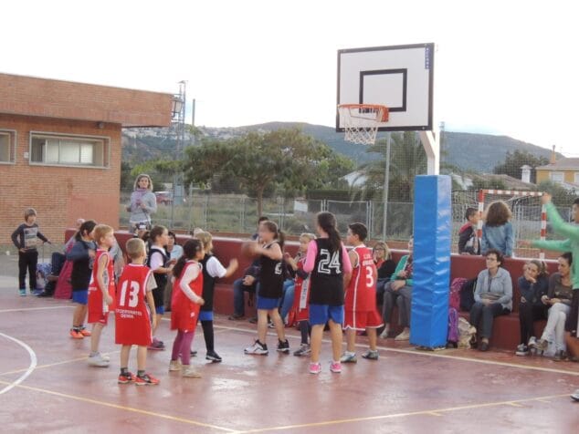 Benjamines del Pou y Paidos durante un partido