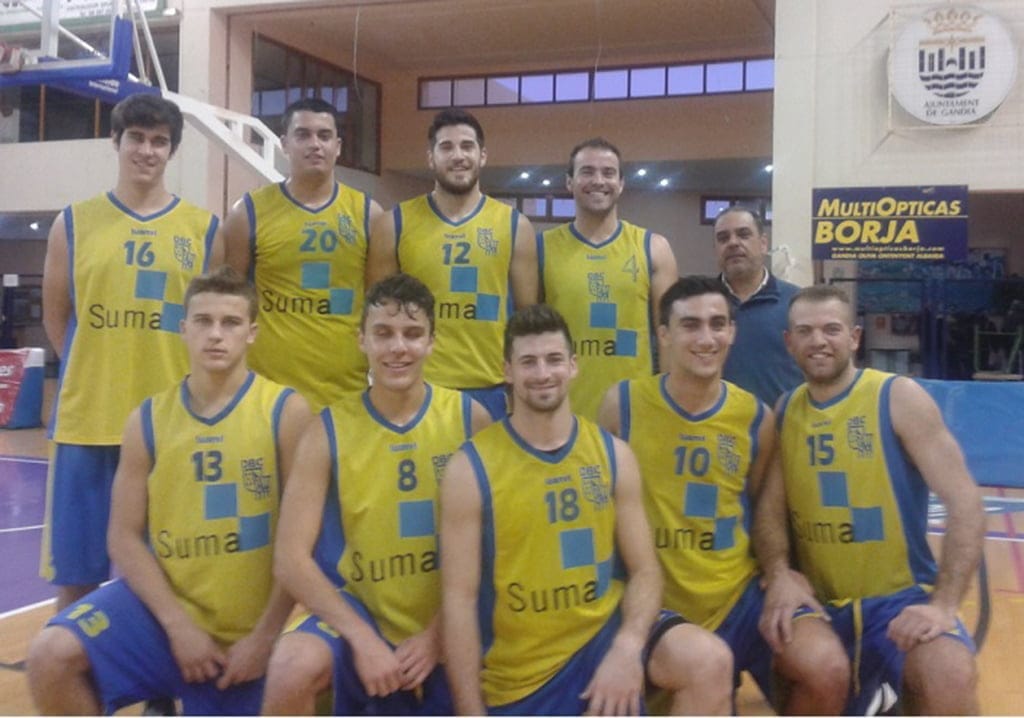 Equipo del Dénia Básquet que ganó en Gandía
