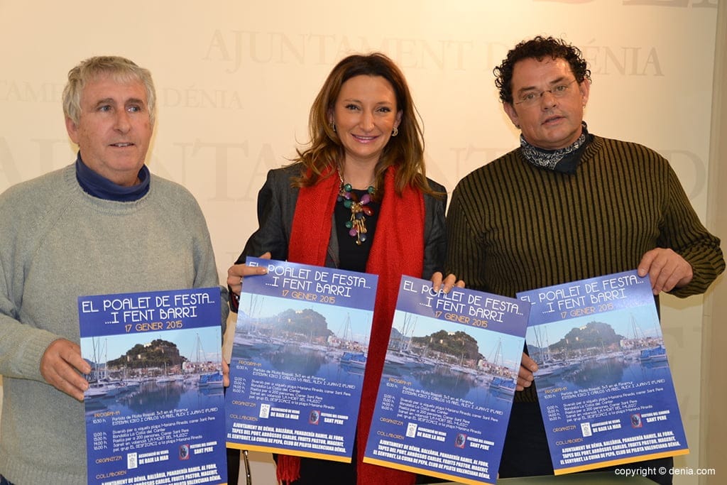 Fiestas para reactivar el barrio de Baix la Mar durante el invierno 1 Marcela Server junto a Toni Arbona y Carles Ballester