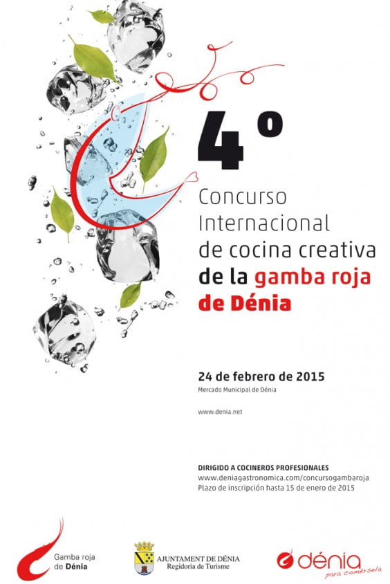 Cartel del IV Concurso Internacional de Cocina Creativa de la Gamba Roja de Dénia