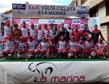 Equipo Rolser José Jorro en el podium de Pedreguer