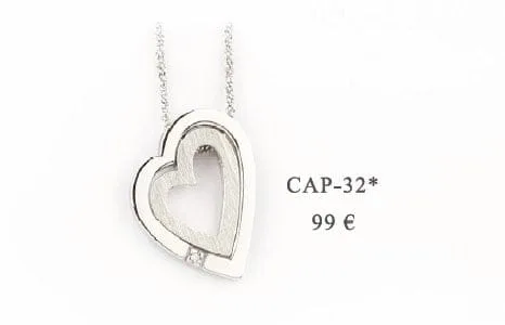 Joyeria Bonilla - corazón de plata y diamante