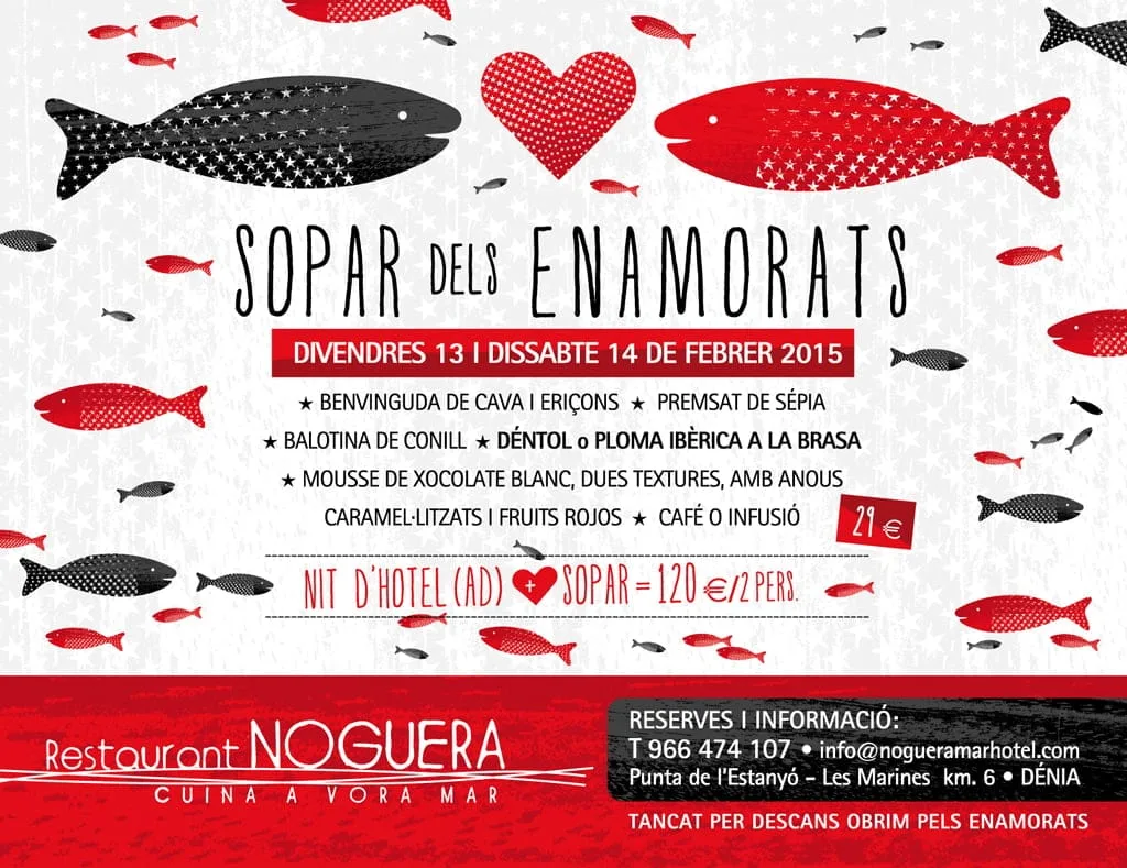 Menú San valentín Restaurante Noguera