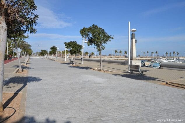 Obras de ampliación del paseo marítimo de Dénia