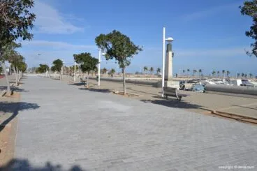 Obras del nuevo paseo marítimo de Dénia