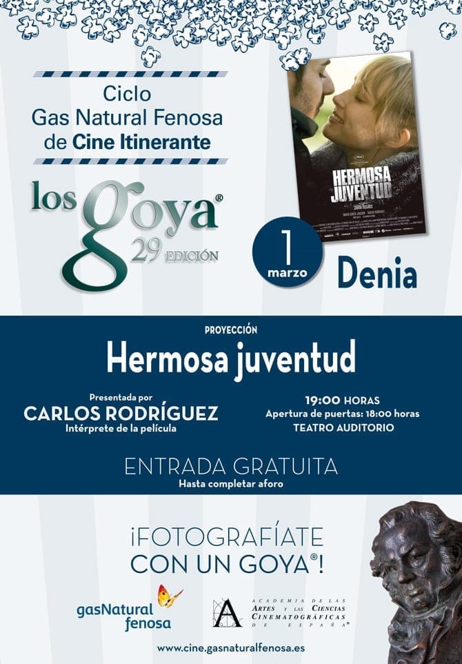 El actor Carlos Rodríguez presenta en Dénia la película candidata al Goya 'Hermosa Juventud' 2 Proyección en Dénia de la película Hermosa Juventud